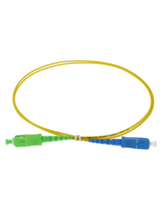 SAFIRE SF-SC-APC-SC-UPC-SM-SX-1M Cable de conexión de fibra óptica simplex - Fibra monomodo G657A2 de alto rendimiento - Conecto