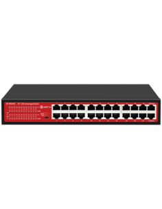 SAFIRE SF-SW24GE00 Switch gigabit no gestionable - 24 puertos RJ45 Gigabit (10/100/1000 Mbps) - Modo VLAN para aislamiento de pu