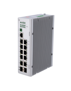 OEM SF-SWI8GE2GE2SFP-240W-DIN-MGD Switch L2+ gestionable con 10x RJ45 y 2x SFP - 8 puertos PoE Gigabit con salida de hasta 30W -