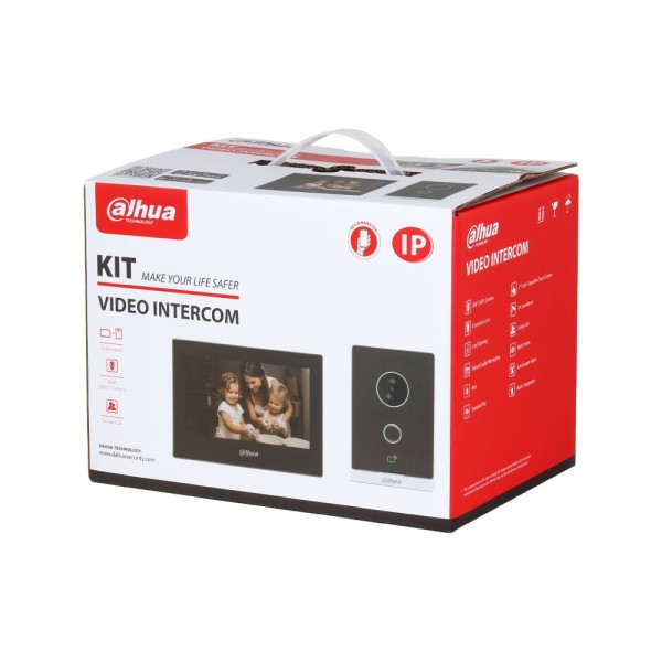 DAHUA DAHUA-5255 DHI-KTW04/DHI-VTO2211G-WP-S2/DHI-VTH2621G-WP Kit de videoportero IP WiFi Dahua con estación exterior, monitor W