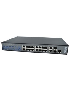 AMG AMG510-16GAT-2C-P290 AMG. Switch PoE gestionable 18 puertos: 16xRJ45 1Gb PoE 30W (290W) 2xcombo RJ45/SFP. Rack 19" 1U. 0-50°