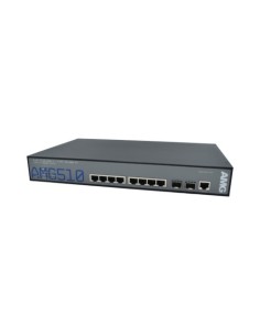 AMG AMG510-8G-2S AMG. Switch gestionable 10 puertos: 8xRJ45 1Gb y 2xSFP. Rack 19" 1U. 0-50°C. 100-240Vac. NDAA.