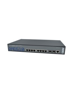 AMG AMG510-8GAT-2S-P210 AMG. Switch PoE gestionable 10 puertos: 8xRJ45 1Gb PoE 30W (210W) y 2xSFP. Rack 19" 1U. 0-50°C. 100-240V