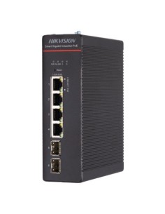 HIKVISION BASIC DS-3T1506HP-SI-4P2F HIKBASIC. Switch industrial 4 puertos Gigabit HiPoE 90W 2 SFP fibra optica PoE 300W max gest