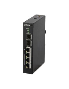 Dahua-Dahua-1344-PFS4206-4P-120-switch PoE (máximo de 120W) GANHAMENTO L2 Gama industrial com 3 portas Fast Ethernet PoE + 1 P