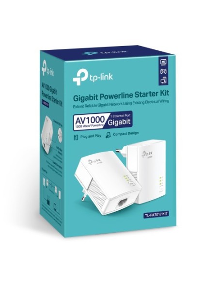 TP-LINK 1326993 TL-PA7017 KIT TP-Link TL-PA7017 KIT 1000 Mbit/s Ethernet Blanco 2 pieza(s)