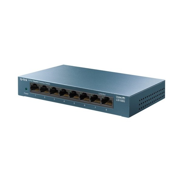 TP-LINK 1326992 LS108G TP-Link LS108G No administrado Gigabit Ethernet (10/100/1000) Azul