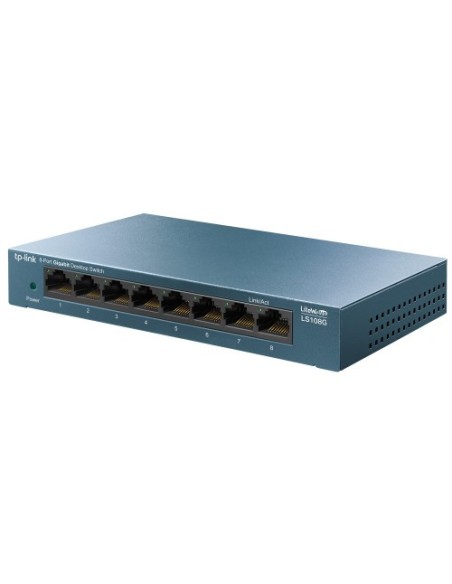 TP-LINK 1326992 LS108G TP-Link LS108G No administrado Gigabit Ethernet (10/100/1000) Azul