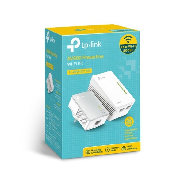 TP-LINK 1326310 TL-WPA4221 KIT TP-Link AV600 600 Mbit/s Ethernet Wifi Blanco 1 pieza(s)