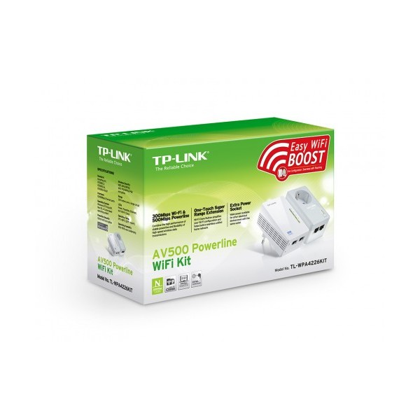TP-LINK 1325051 TL-WPA4226 KIT TP-LINK KIT POWERLINE WI-FI AV600, QUALCOMM, 300MBPS EN 2.4GHZ, 600MBPS POWERLINE, HOMEPLUG AV, 2