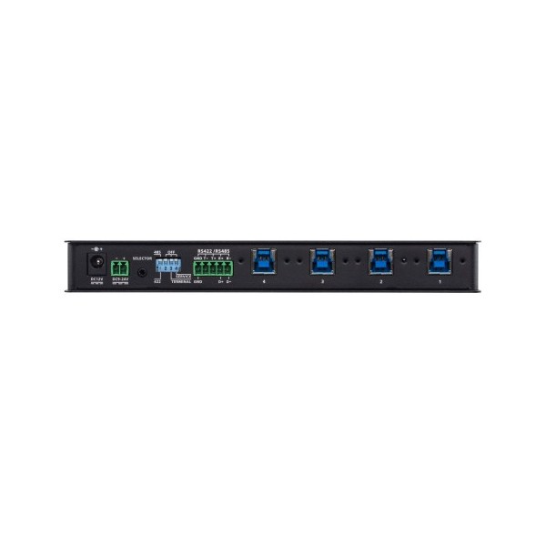 ATEN 1323055 US3344I-AT ATEN Switch de periféricos formato industrial USB 3.2 Gen 1 de 4 x 4 puertos