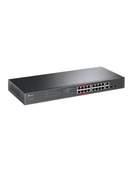 TP-LINK 1322109 TL-SL1218MP TP-LINK TL-SL1218MP No administrado Gigabit Ethernet (10/100/1000) Energía sobre Ethernet (PoE) Negr