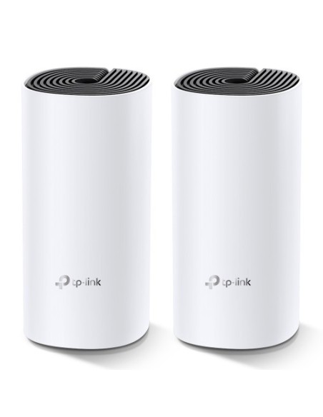 TP-LINK 1018384 DECO M4(2-PACK) TP-LINK Deco M4(2-pack) router inalámbrico Doble banda (2,4 GHz / 5 GHz) Gigabit Ethernet Negro,