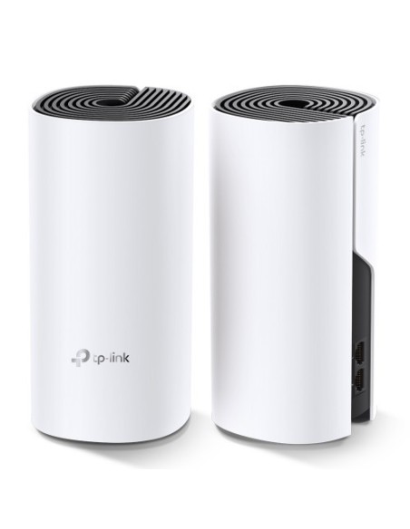 TP-LINK 1018384 DECO M4(2-PACK) TP-LINK Deco M4(2-pack) router inalámbrico Doble banda (2,4 GHz / 5 GHz) Gigabit Ethernet Negro,