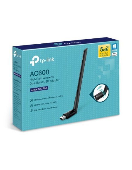 TP-LINK 1018093 ARCHER T2U PLUS TP-LINK Archer T2U Plus WLAN 600 Mbit/s Interno