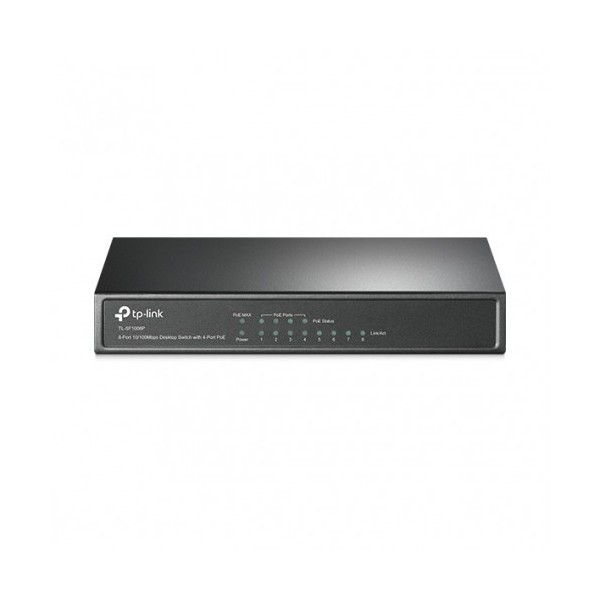 TP-LINK 1017226 TL-SF1008P TP-LINK TL-SF1008P No administrado Fast Ethernet (10/100) Energía sobre Ethernet (PoE) Negro