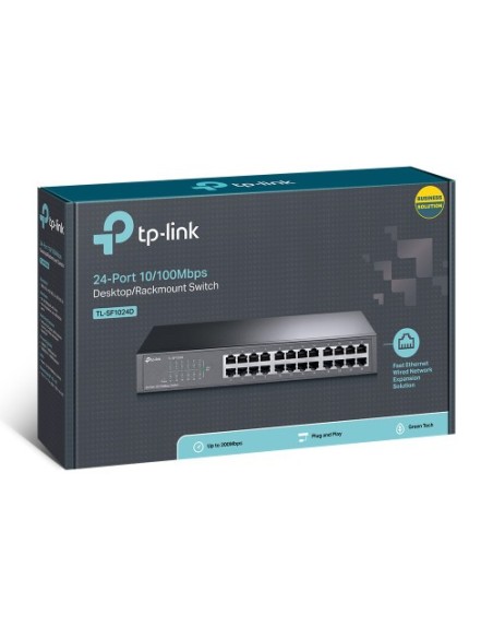 TP-LINK 1017171 TL-SF1024D TP-LINK TL-SF1024D switch Fast Ethernet (10/100) Negro