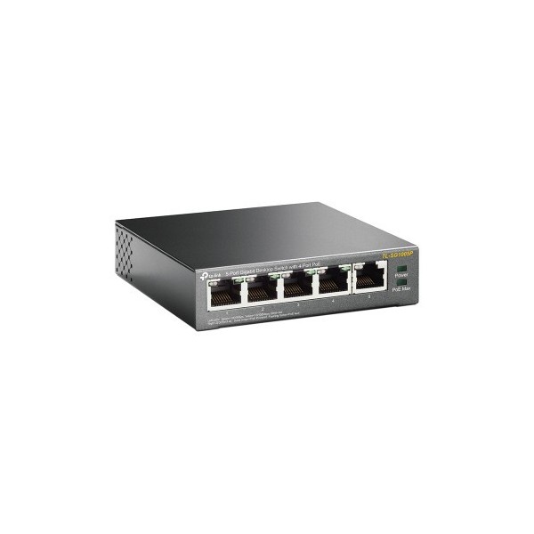 TP-LINK 1017091 TL-SG1005P TP-LINK TL-SG1005P No administrado Gigabit Ethernet (10/100/1000) Energía sobre Ethernet (PoE) Negro