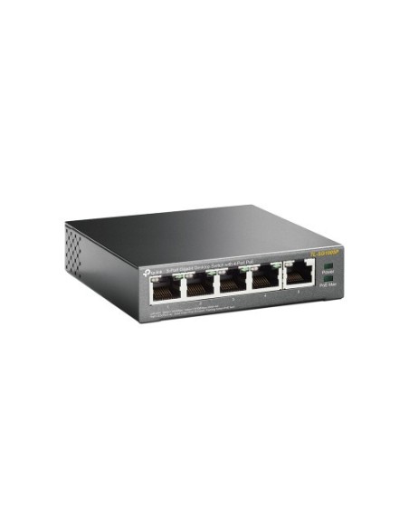 TP-LINK 1017091 TL-SG1005P TP-LINK TL-SG1005P No administrado Gigabit Ethernet (10/100/1000) Energía sobre Ethernet (PoE) Negro