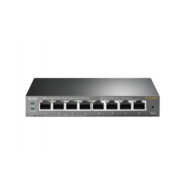 TP-LINK 1016987 TL-SG108PE TP-LINK TL-SG108PE No administrado Gigabit Ethernet (10/100/1000) Energía sobre Ethernet (PoE) Negro