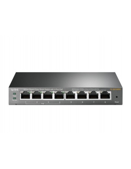TP-LINK 1016987 TL-SG108PE TP-LINK TL-SG108PE No administrado Gigabit Ethernet (10/100/1000) Energía sobre Ethernet (PoE) Negro