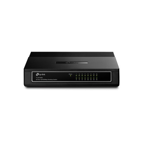 TP-LINK 1017218 TL-SF1016D SWITCH FAST ETHERNET TP-LINK CON 16 PUERTOS DE ESCRITORIO Y PARA MONTAJE EN RACK