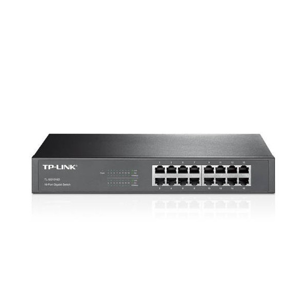 TP-LINK 1017066 TL-SG1016D SWITCH CON BASE DE MONTAJE TP-LINK DE ESCRITORIO DE 16 PUERTOS GIGABIT