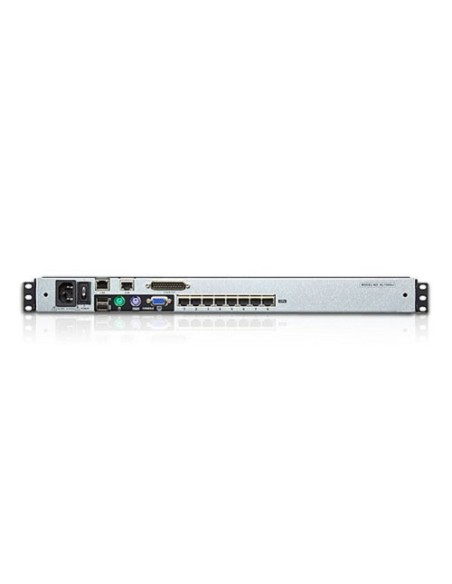 ATEN 978551 KL1508AIM-AXA-SG ATEN Consola LCD dual rail con switch KVM por IP integrado multi-interfaz Cat 5 de 8 puertos con ac