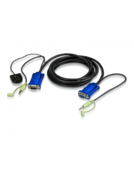ATEN 978404 2L-5202B Aten 2L-5202B adaptador de cable de vídeo 1,8 m VGA (D-Sub) + 3,5mm Negro