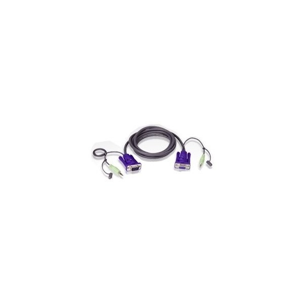 ATEN 978359 2L-2402A Aten VGA / Audio Cable cable para video, teclado y ratón (kvm) 1,8 m Negro