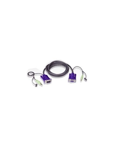 ATEN 978359 2L-2402A Aten VGA / Audio Cable cable para video, teclado y ratón (kvm) 1,8 m Negro