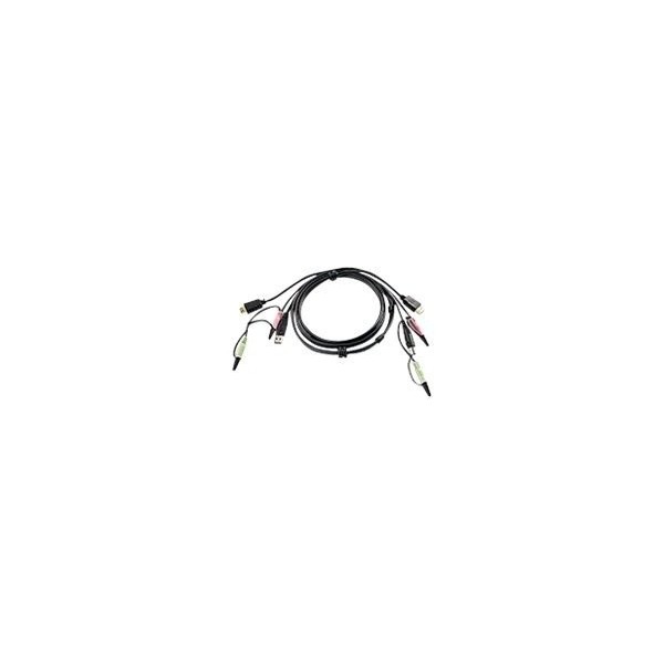 ATEN 978252 2L-7D02UH Aten 2L-7D02UH cable para video, teclado y ratón (kvm) 1,8 m Negro