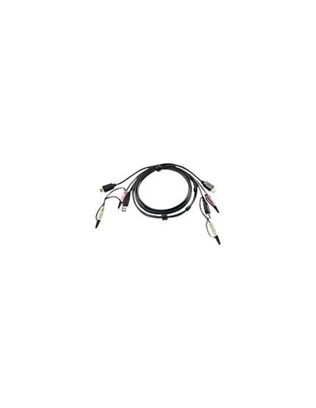 ATEN 978252 2L-7D02UH Aten 2L-7D02UH cable para video, teclado y ratón (kvm) 1,8 m Negro