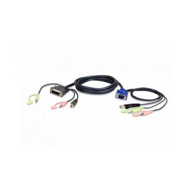 ATEN 978156 2L-7DX3U ATEN VGA USB A DVI KVM CABLE 3M (2L-7DX3U)