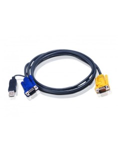 ATEN 978113 2L-5203UP ATEN CABLE KVM USB CON SPHD 3 EN 1 Y CONVERSOR PS/2 A USB INTEGRADO DE 3 M (2L-5203UP)