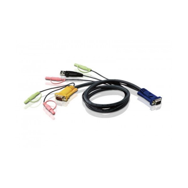 ATEN 978025 2L-5302U ATEN CABLE KVM USB CON AUDIO Y SPHD 3 EN 1 DE 1,8 M (2L-5302U)