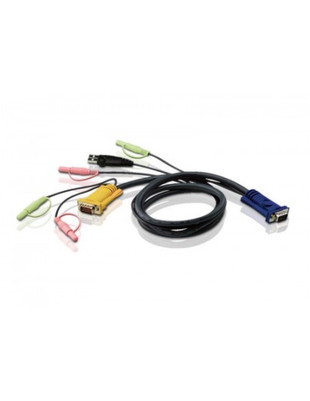 ATEN 978025 2L-5302U ATEN CABLE KVM USB CON AUDIO Y SPHD 3 EN 1 DE 1,8 M (2L-5302U)