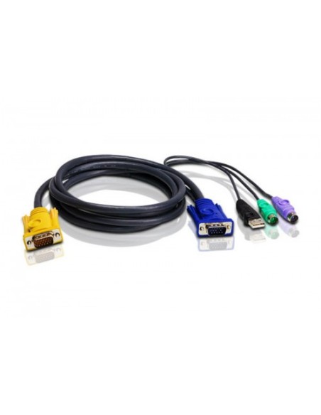 ATEN 977971 2L-5302UP ATEN CABLE KVM PS/2-USB DE 1,8 M (2L-5302UP) COMPATIBLE CON CONSOLAS (CL5808, CL5816, CN9000, KN1000A, CN8