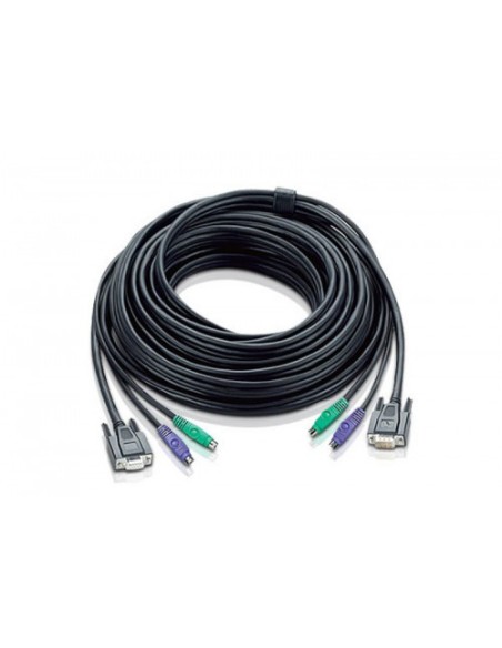 ATEN 977962 2L-1020P Aten 67ft PS/2 cable para video, teclado y ratón (kvm) Negro 20 m