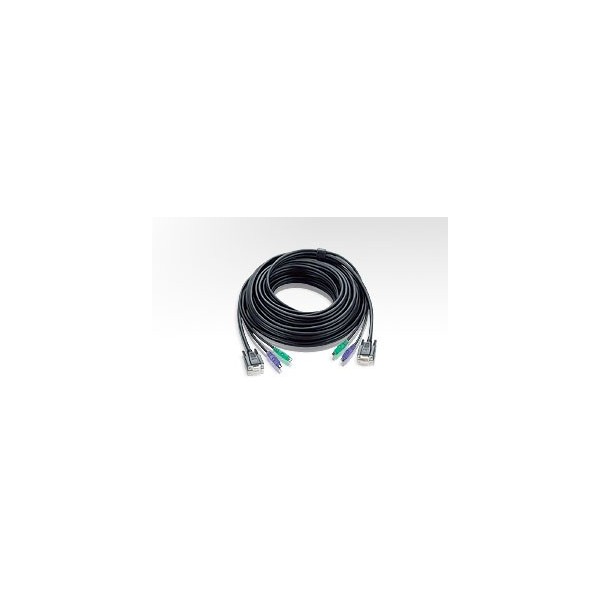ATEN 977946 2L-1005P Aten KVM 5m cable cable para video, teclado y ratón (kvm) Negro 10 m
