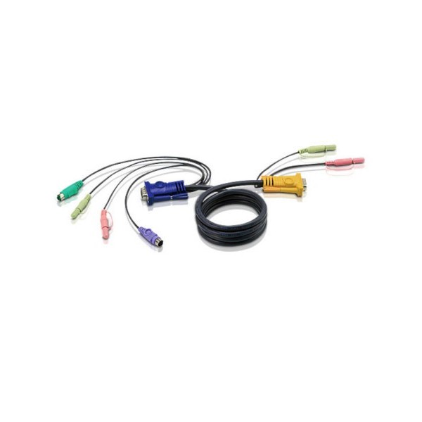 ATEN 977882 2L-5305P Aten Cable KVM PS/2 con audio y SPHD 3 en 1 de 5 m