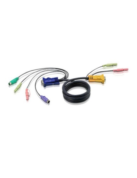 ATEN 977866 2L-5302P ATEN CABLE KVM PS/2 CON AUDIO Y SPHD 3 EN 1 DE 1,8 M (2L-5302P)