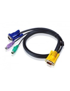 ATEN 977840 2L-5206P Aten 2L5206P cable para video, teclado y ratón (kvm) Negro 6 m