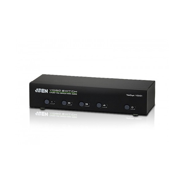 ATEN 976329 VS0401-AT-G ATEN CONMUTADOR / SELECTOR / SWITCHVGA / AUDIO DE 4 PUERTOS CON AUDIO RS-232 (VS0401-AT-G)