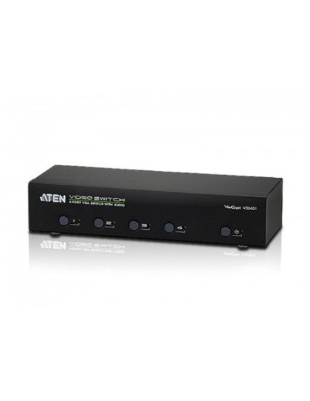 ATEN 976329 VS0401-AT-G ATEN CONMUTADOR / SELECTOR / SWITCHVGA / AUDIO DE 4 PUERTOS CON AUDIO RS-232 (VS0401-AT-G)