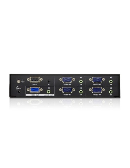 ATEN 976329 VS0401-AT-G ATEN CONMUTADOR / SELECTOR / SWITCHVGA / AUDIO DE 4 PUERTOS CON AUDIO RS-232 (VS0401-AT-G)