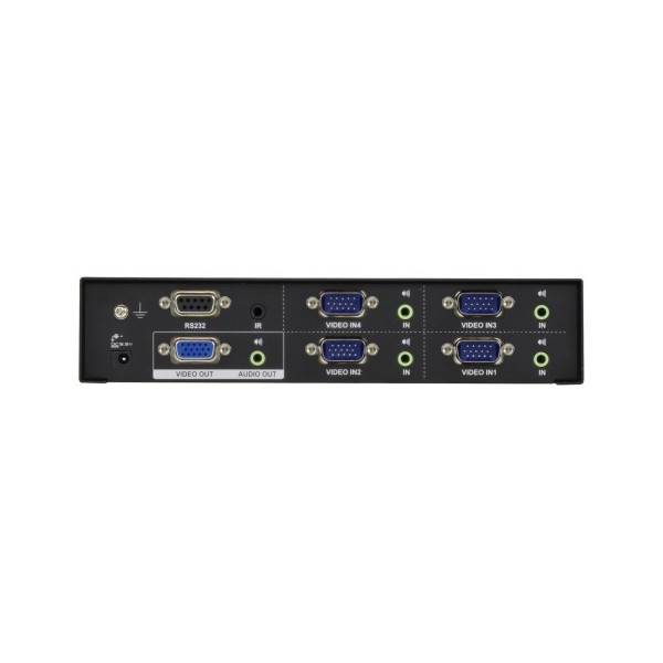 ATEN 976329 VS0401-AT-G ATEN CONMUTADOR / SELECTOR / SWITCHVGA / AUDIO DE 4 PUERTOS CON AUDIO RS-232 (VS0401-AT-G)