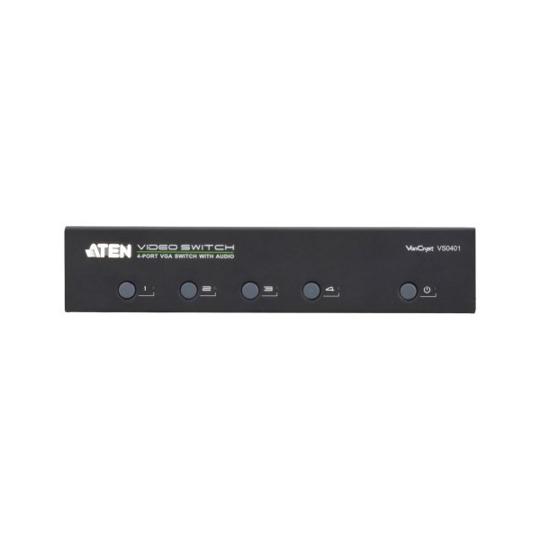ATEN 976329 VS0401-AT-G ATEN CONMUTADOR / SELECTOR / SWITCHVGA / AUDIO DE 4 PUERTOS CON AUDIO RS-232 (VS0401-AT-G)