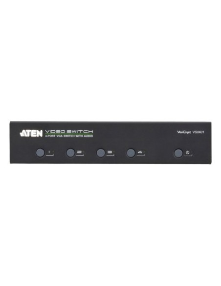 ATEN 976329 VS0401-AT-G ATEN CONMUTADOR / SELECTOR / SWITCHVGA / AUDIO DE 4 PUERTOS CON AUDIO RS-232 (VS0401-AT-G)