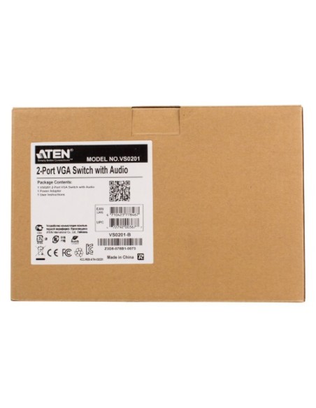 ATEN 976311 VS0201-AT-G ATEN CONMUTADOR / SELECTOR / SWITCH VGA / AUDIO SWITCH DE 2 PUERTOS CON RS-232 (VS0201-AT-G)